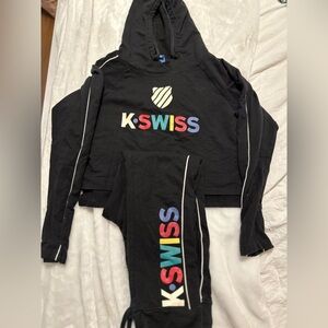 K Swiss jogger suit.